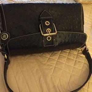 Authentic Dooney & Bourke Black Ostrich Bag